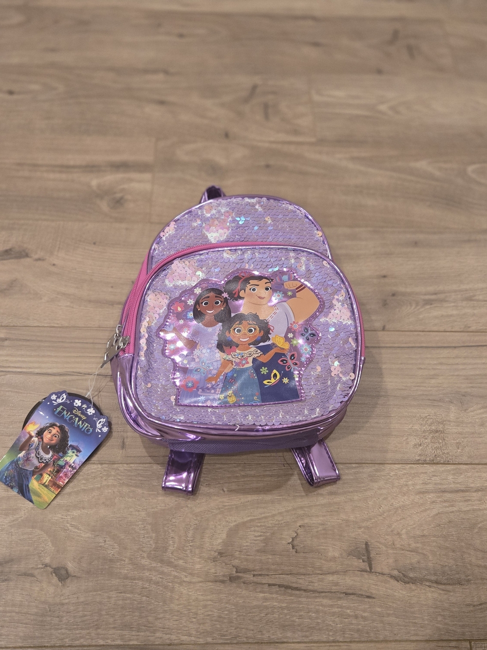 NWT Disney Encanto Sequined Purple Mini Backpack Bag Mirabel Madrigal Family
